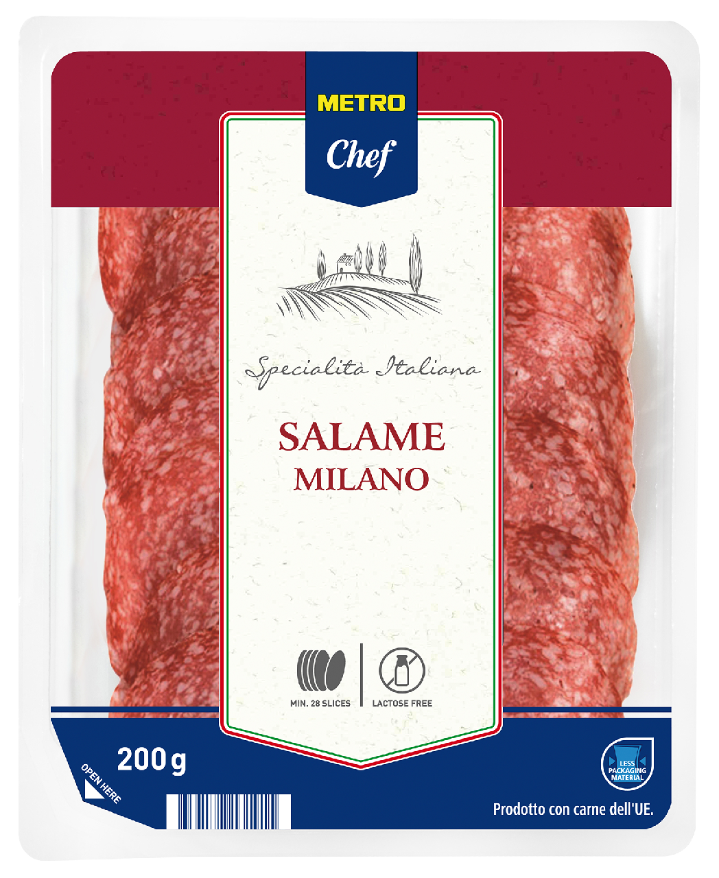 METRO Chef Salami di Milano geschnitten - 200 g Packung