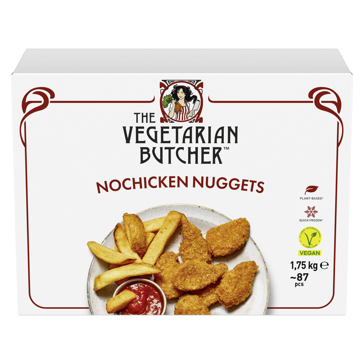 The Vegetarian Butcher No Chicken Nuggets, vegan, auf Soja-Basis tiefgefroren ca. 87 Stück - 1,75 kg Schachtel