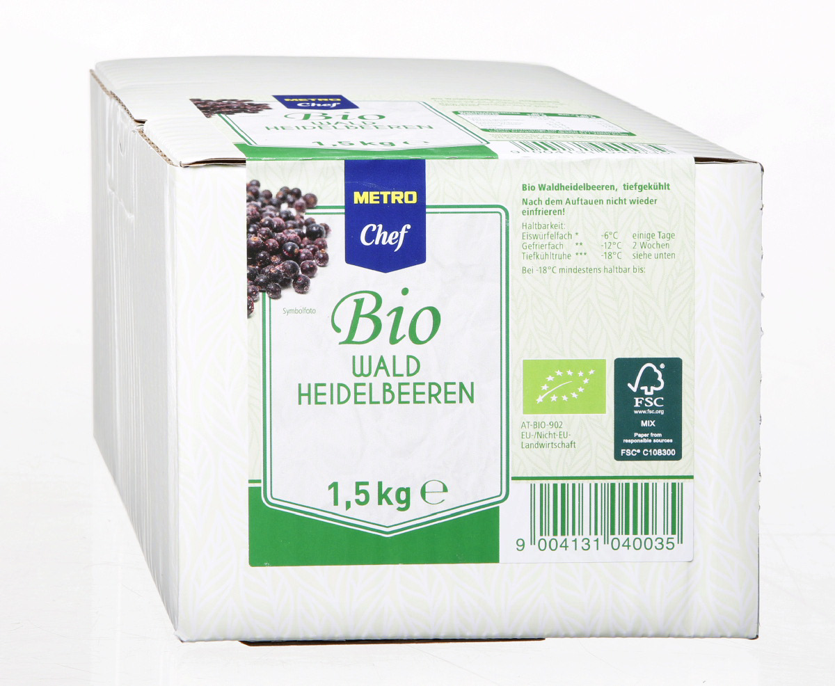 METRO Chef Bio Waldheidelbeeren tiefgefroren - 1,5 kg Packung