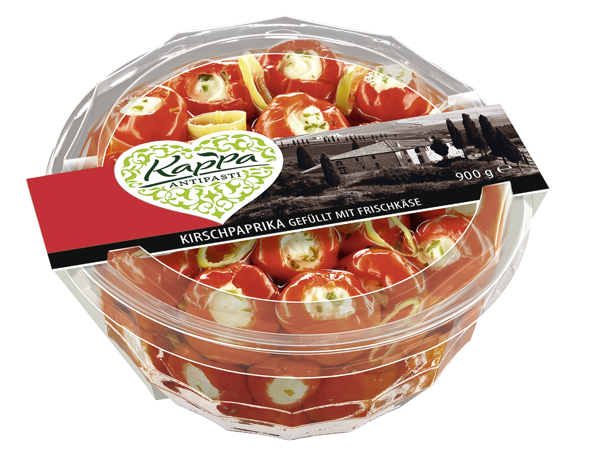 Kappa Kirschpaprika gefüllt mit Frischkäse gekühlt - 900 g Packung