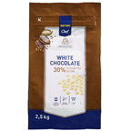 METRO Chef Kuvertüre Buttons Weiß 30 % Kakaobutter - 2,5 kg Beutel