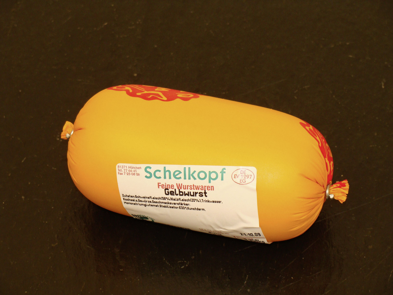 Schelkopf Gelbwurst Enden ohne Pistazien ca. 0,35 kg - je kg