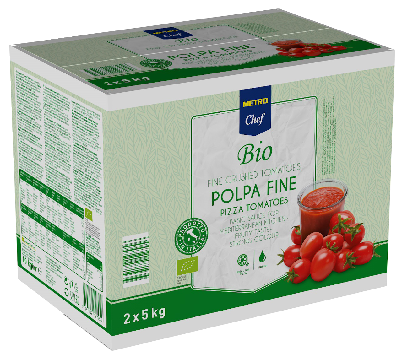 METRO Chef Bio Polpa Fine, 2 Bag-in-Box à 5 kg - 10 kg Karton