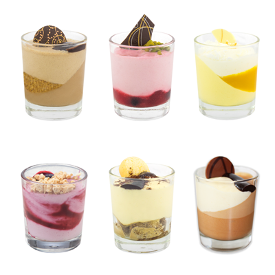 Blunck Mixkarton Dessert im Glas, tiefgefroren 30 Stück - 1 kg Karton