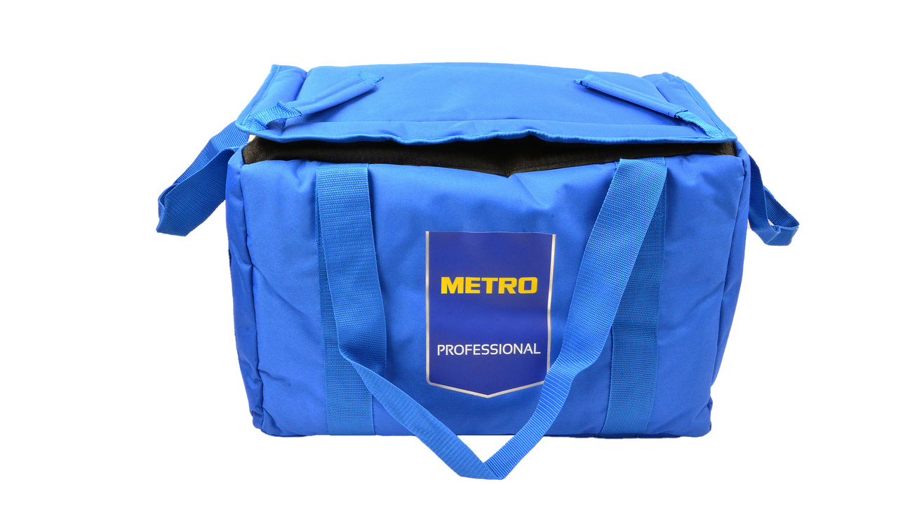 METRO PROFESSIONAL Isolier-Kühltasche 65 l, Deckel und Tragegriff, Blau