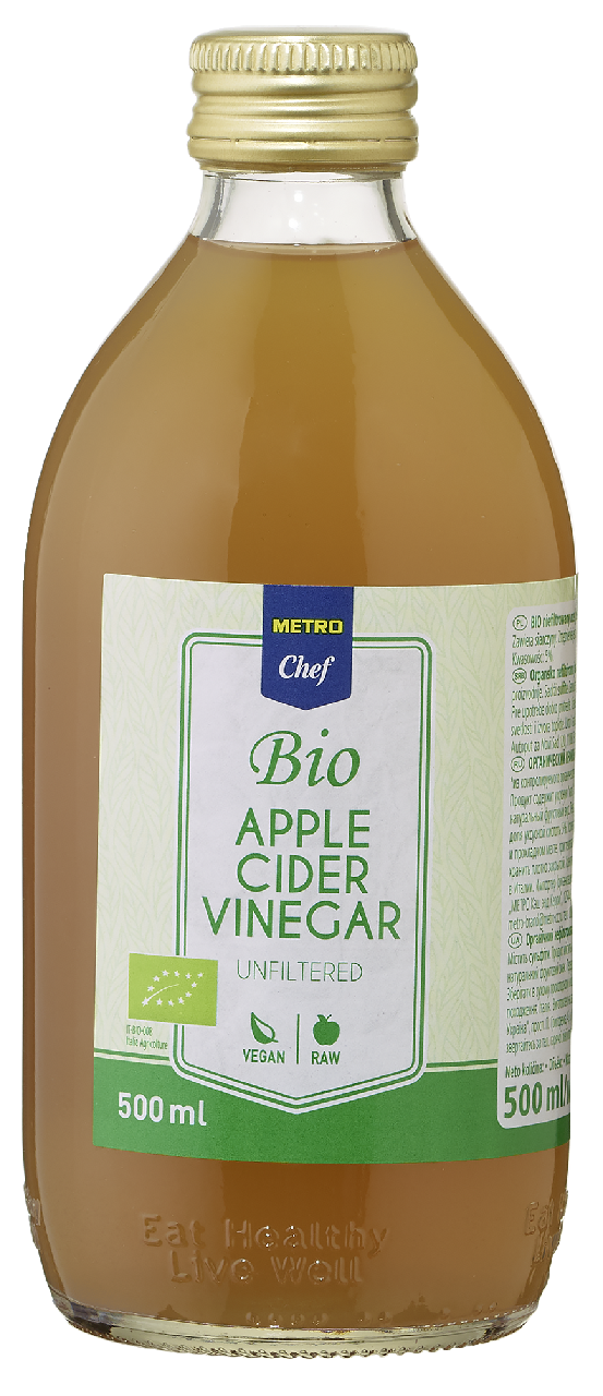 METRO Chef Bio Apfelessig ungefiltert - 500 ml Flasche