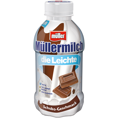 Mullermilch Die Leichte Schoko 0 1 Fett 400 Ml Flasche Metro