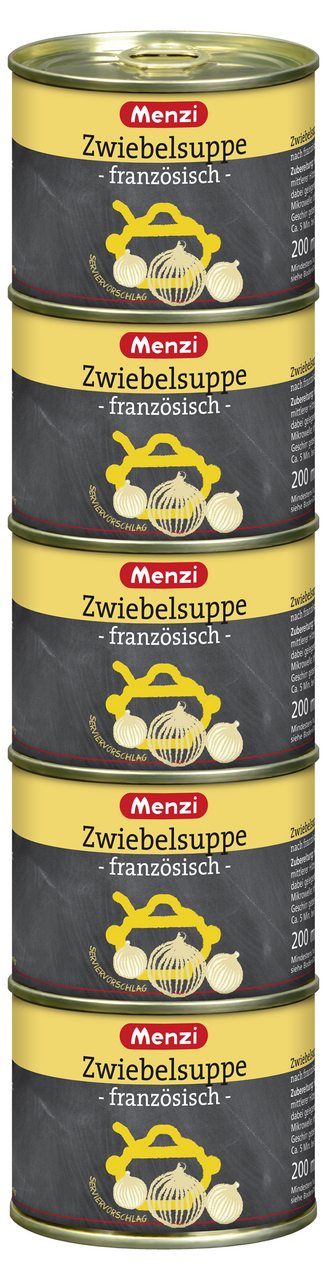 Menzi Zwiebelsuppe französisch 5 Dosen à 200 ml - 1 l Dose