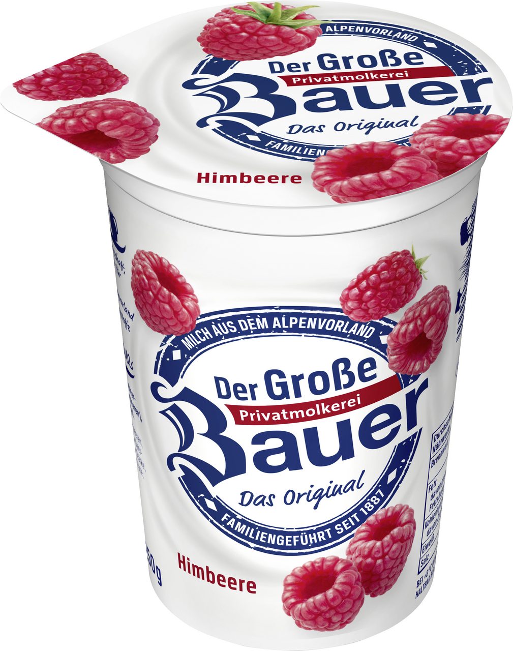 Bauer Fruchtjoghurt, 3,5 % Fett, Himbeere gekühlt - 250 g Becher