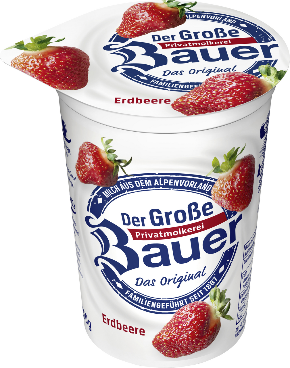 Bauer Fruchtjoghurt, 3,5 % Fett, Erdbeere gekühlt - 250 g Becher