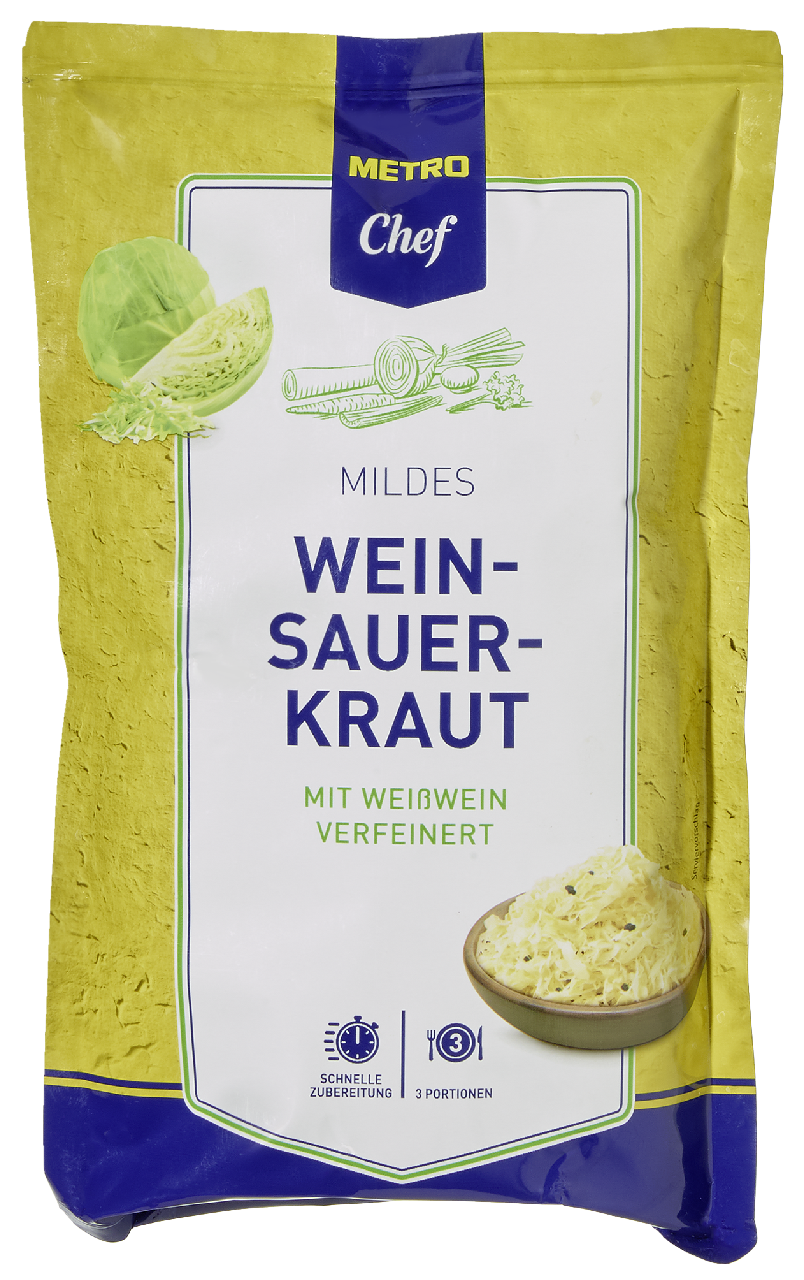 METRO Chef Weinsauerkraut - 520 g Packung