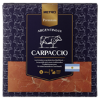METRO Premium Argentinisches Rinder Carpaccio tiefgefroren, vak.-verpackt, 5 Stück à 80 g - 400 g Packung