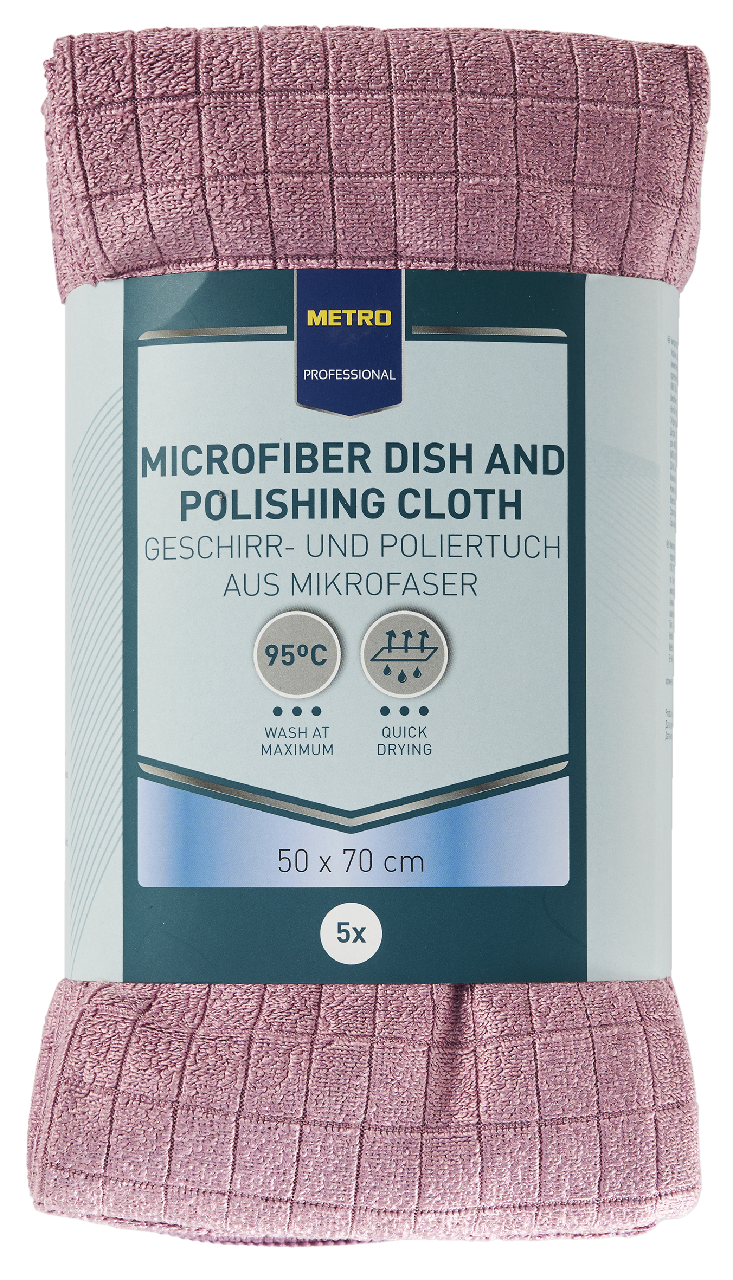 METRO PROFESSIONAL 5Er Poliertuecher 50X70Cm Mauve Orchid