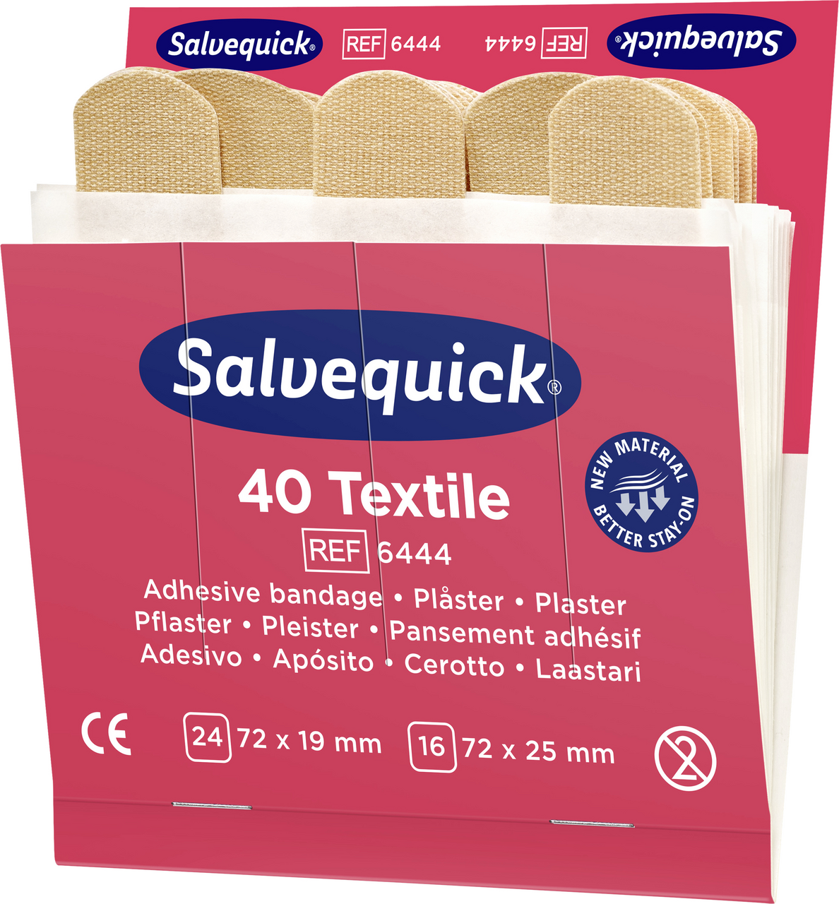 CEDERROTH Nachfüllpackung Salvequick textil 40er Braun
