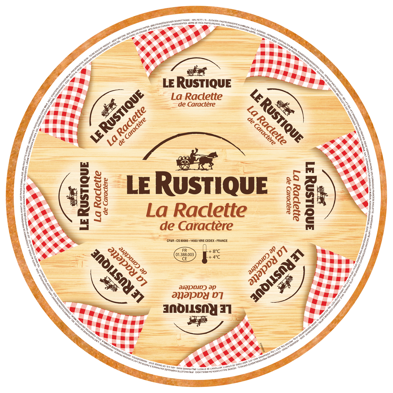Le Rustique Raclette 1/1 Laib 48 % Fett i. Tr. - ca. 6 kg
