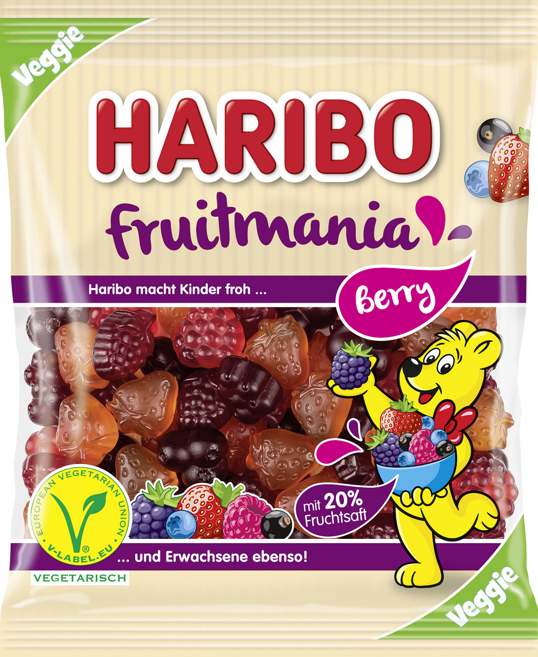 Haribo Fruitmania Berry - 160 g Beutel