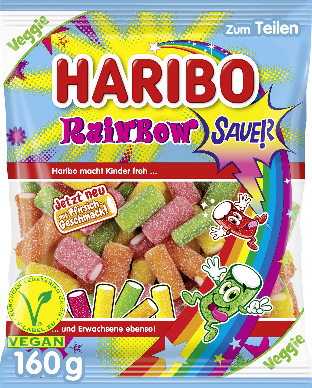 Haribo Rainbow Fizz - 160 g Beutel