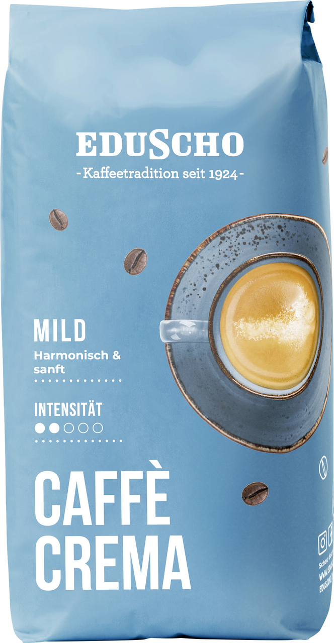 Eduscho Caffè Crema Mild ganze Bohnen - 1 kg Beutel