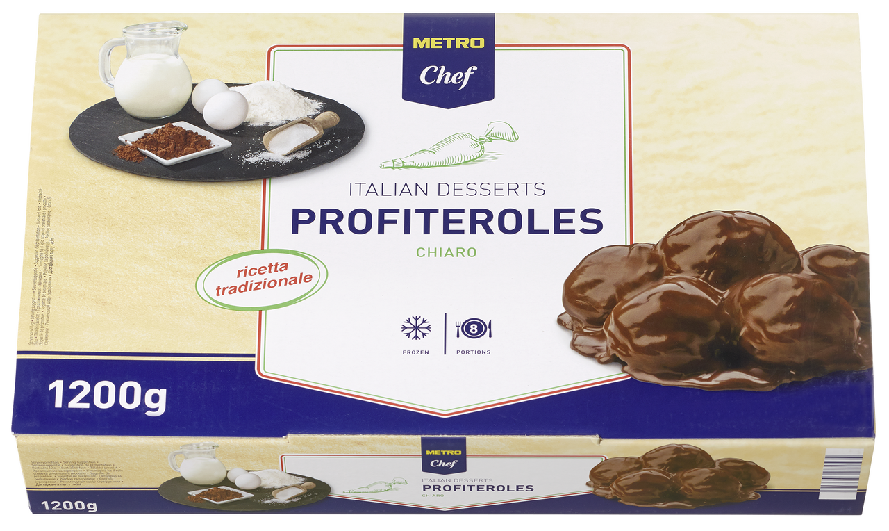 METRO Chef Profiteroles Chiaro Cocoa, tiefgefroren - 1,2 kg Stück