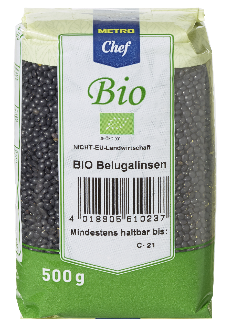 METRO Chef Bio Beluga Linsen - 500 g Beutel