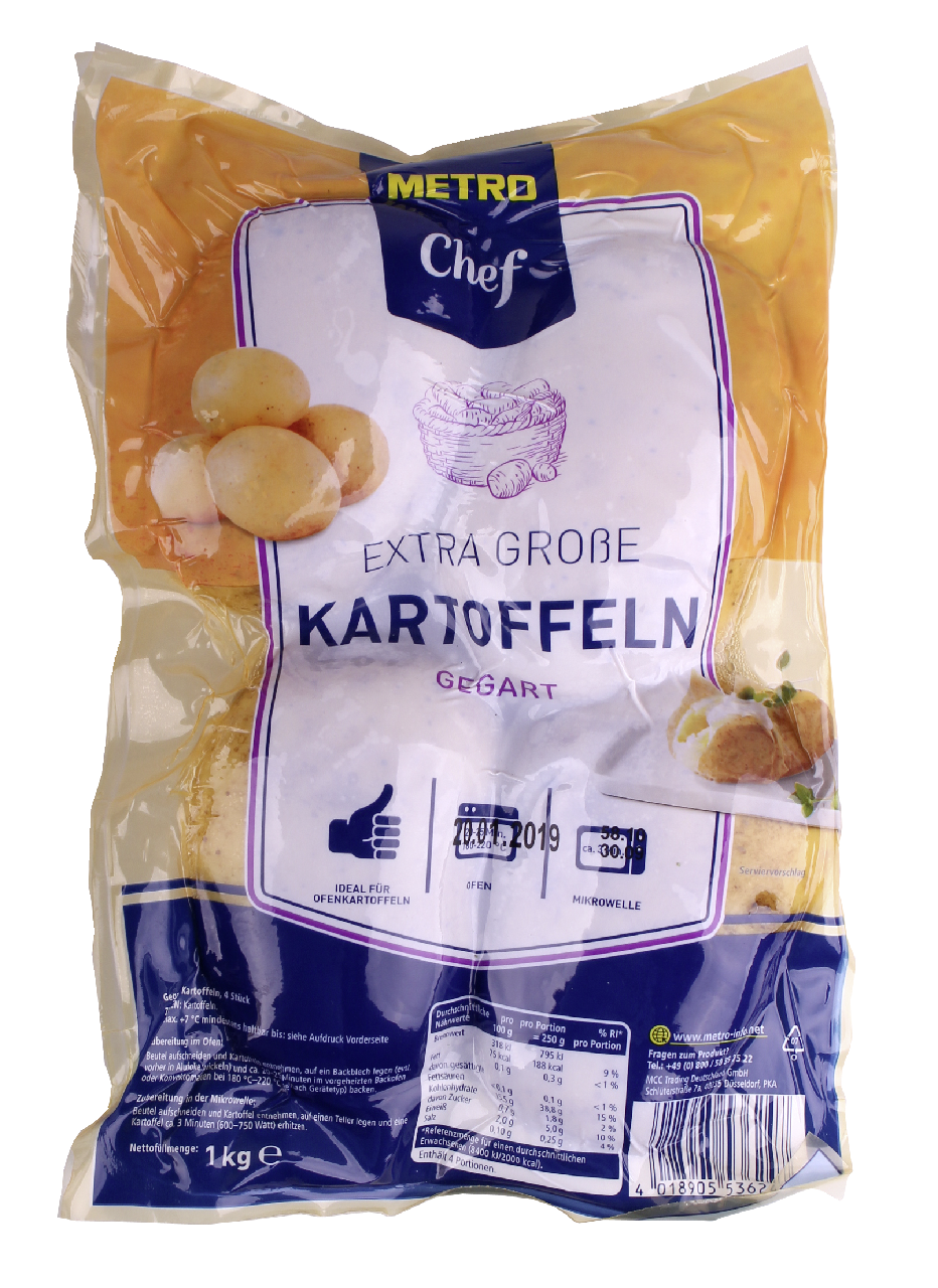 METRO Chef Kartoffeln extra groß gegart - 1 kg Beutel