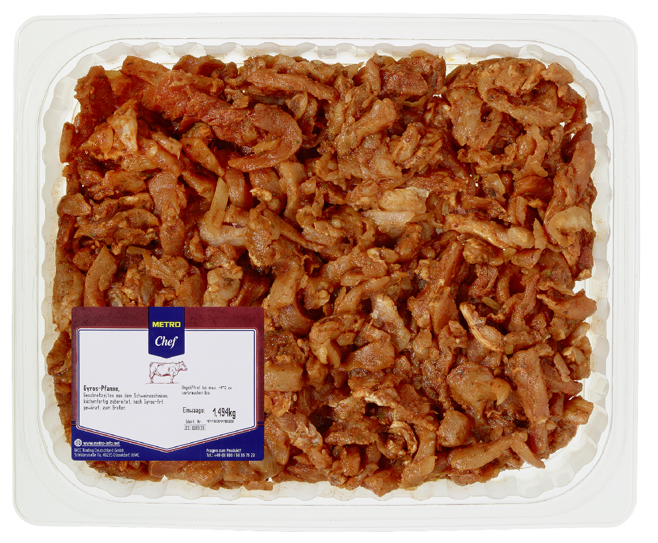 METRO Chef Schweine Geschnetzeltes nach Gyros Art ca. 1500g