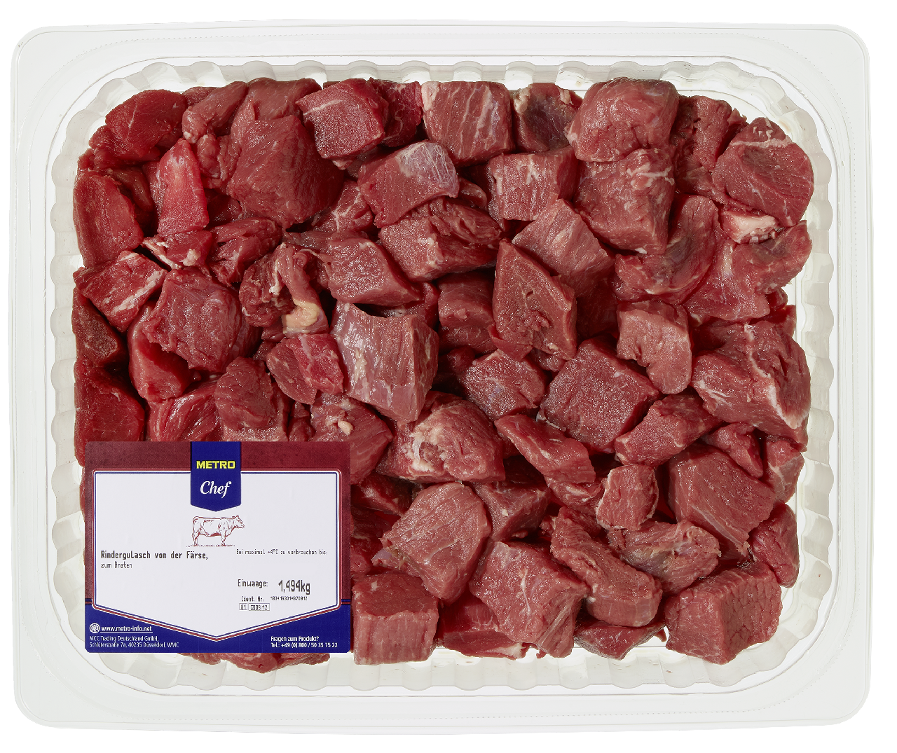 METRO Chef Färsen Gulasch aus der Keule ca. 1500g geschnitten