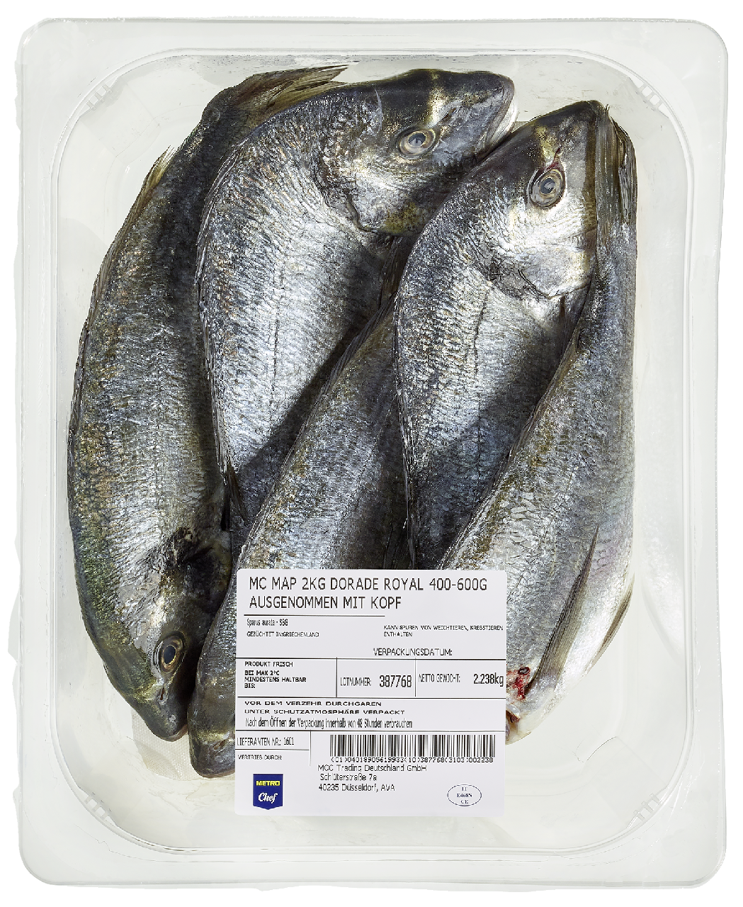 METRO Chef Dorade Royal ausgenommen mit Kopf 400 - 600 g ca. 2 kg MAP - je kg