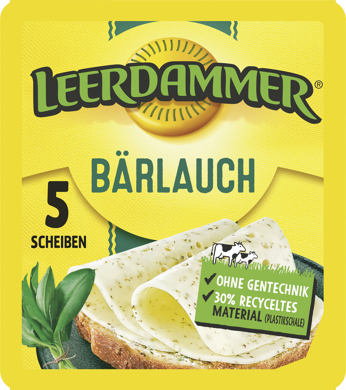 Leerdammer Scheiben Bärlauch gekühlt - 100 g Packung