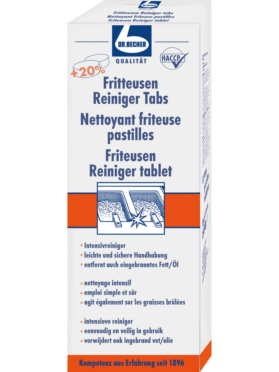 BECHER Fritteusen Reiniger Tabs 12 Stück - 620 g Karton