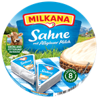 Milkana Schmelzkäse Sahne 45 % 8 Ecken - 190 g Tiegel