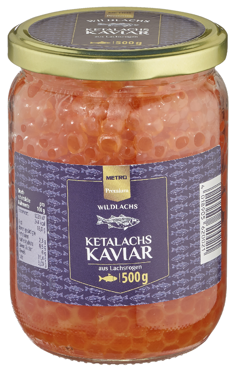 METRO Premium Keta Wildlachskaviar gekühlt - 500 g Glas