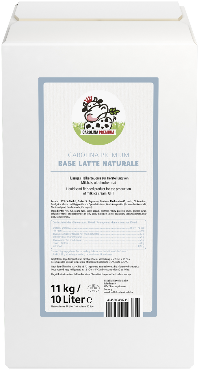 CAROLINA PREMIUM Latte Naturale - 10 l Box