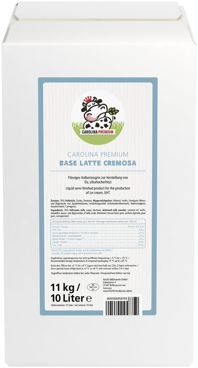 CAROLINA PREMIUM Base Latte Cremosa - 10 l Box