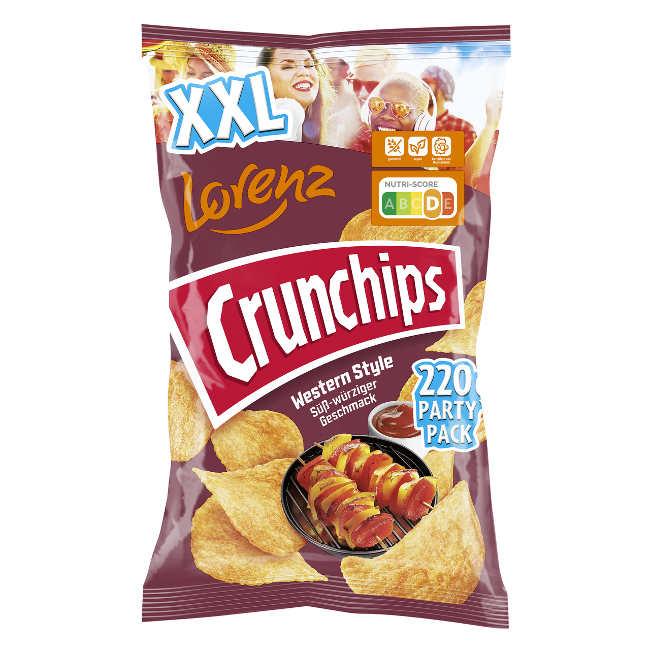 CRUNCHCHIPS XXL Western Style - 220 g Beutel