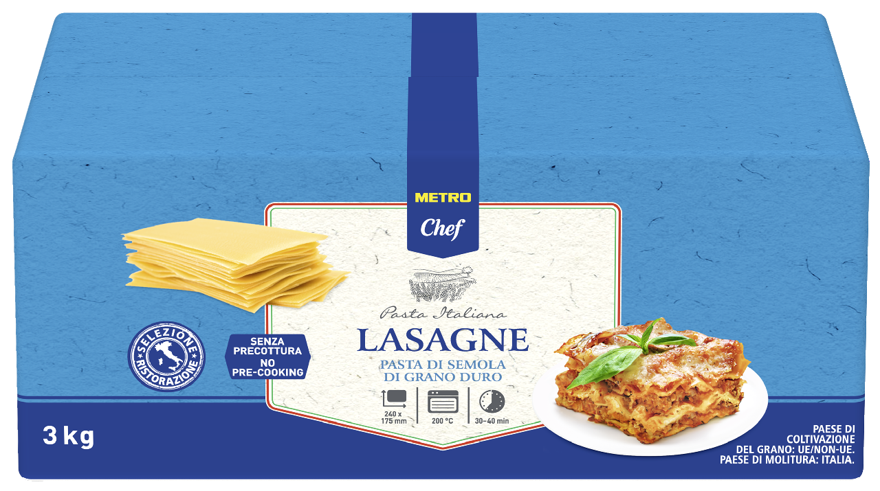 METRO Chef Lasagne - 3 kg Packung