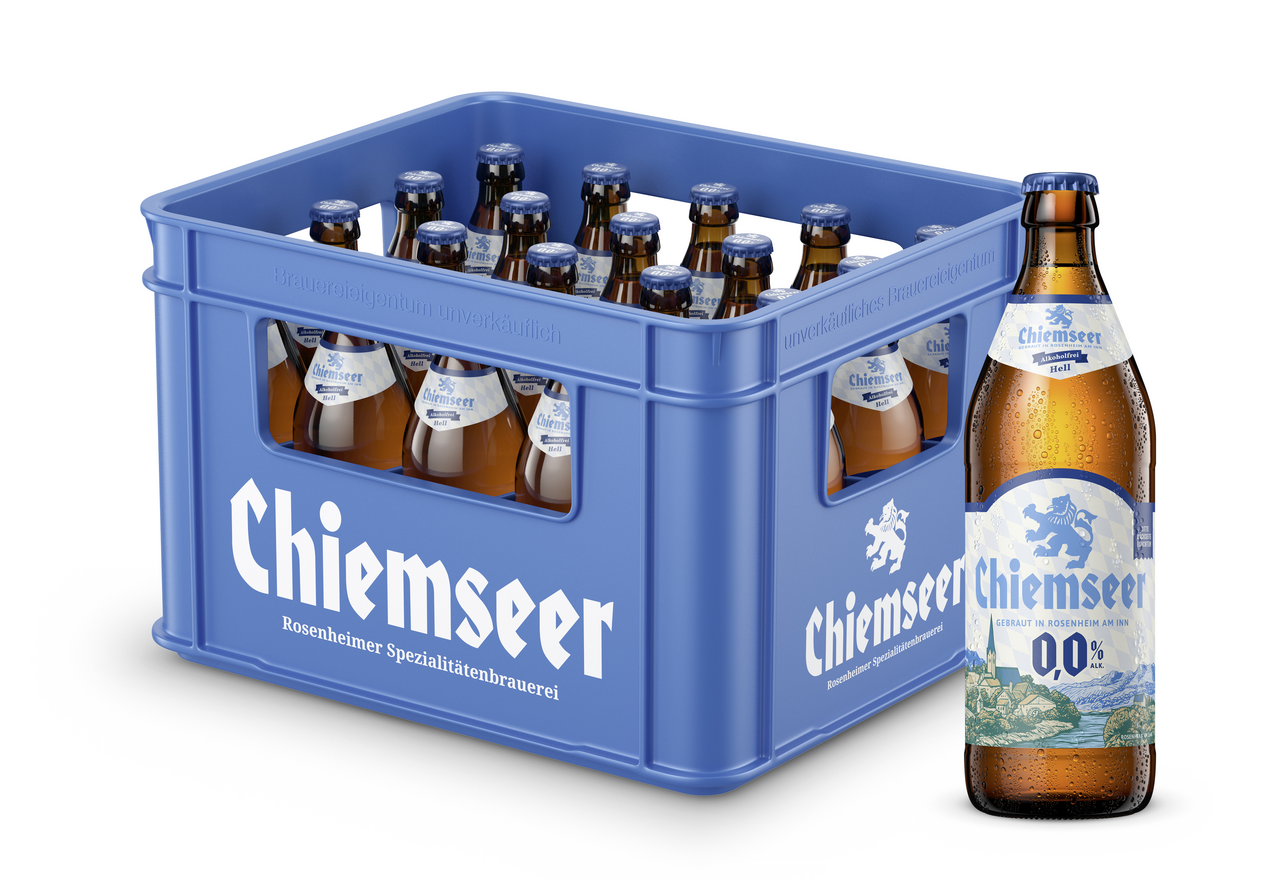 Chiemseer Hell 0,0 % Vol. Mehrweg - 20 x 500 ml Kasten