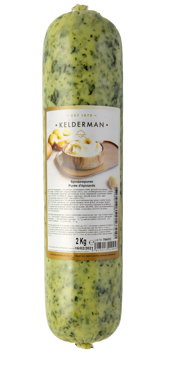 KELDERMANN Spinatpüree - 2 kg Rolle