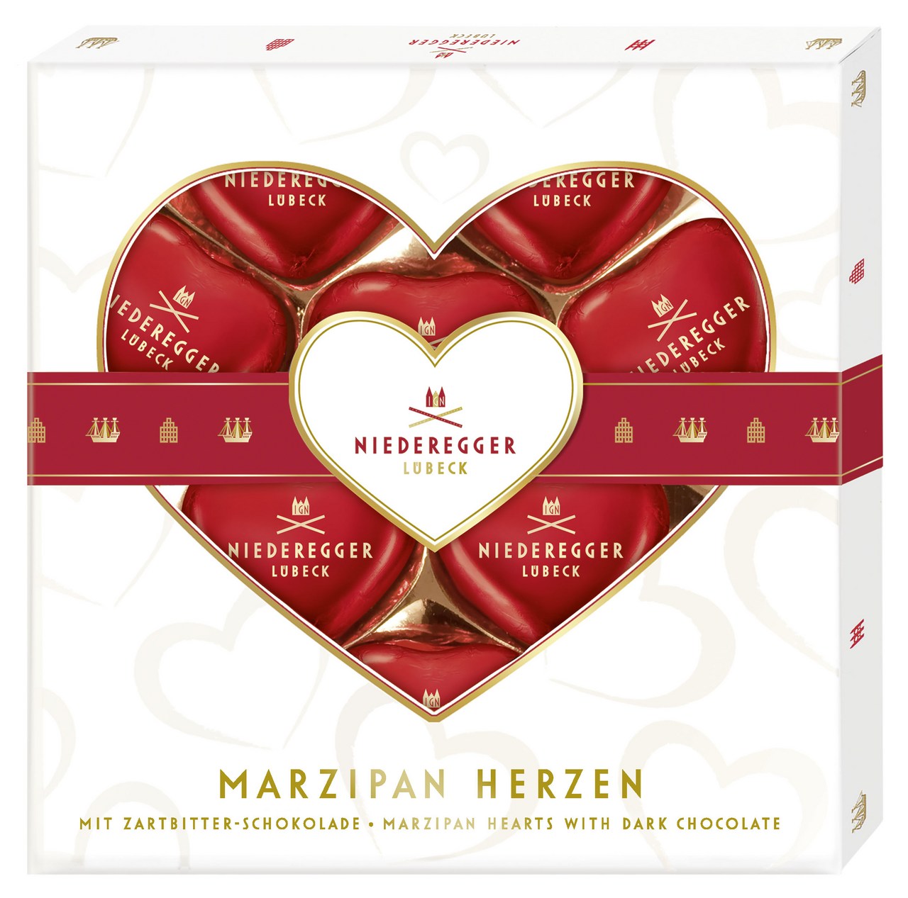 Niederegger Marzipan Herzen - 125 g Geschenkpackung