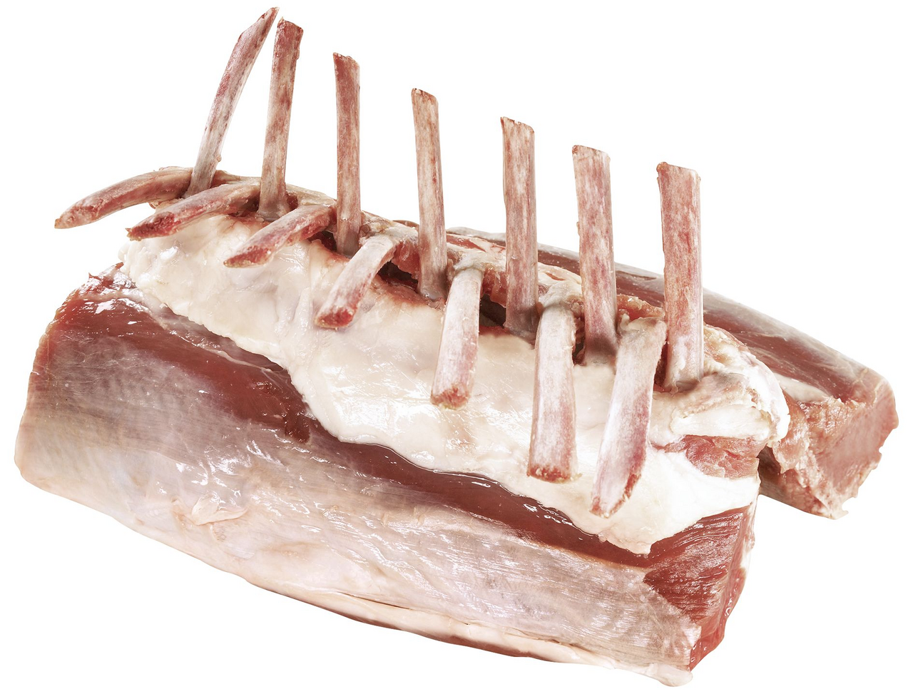 Neuseeländisches Lammkarree (Frenched Racks) tiefgefroren, mit Knochen, 2 Stück à 400 g, vak.-verpackt - ca. 800 g