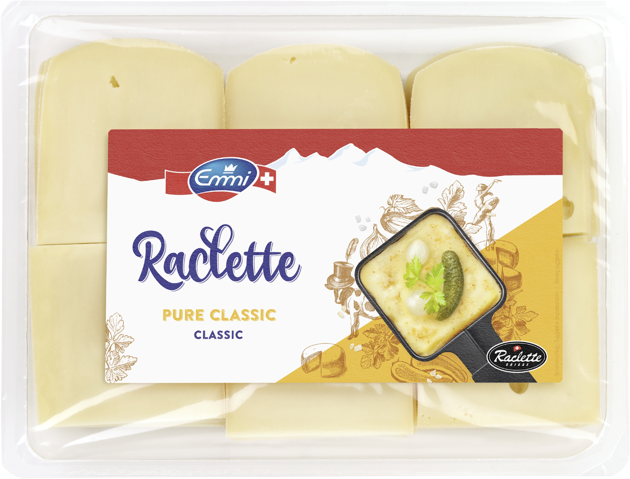 Emmi Raclette Pure Classic Scheiben - 800 g Schachtel
