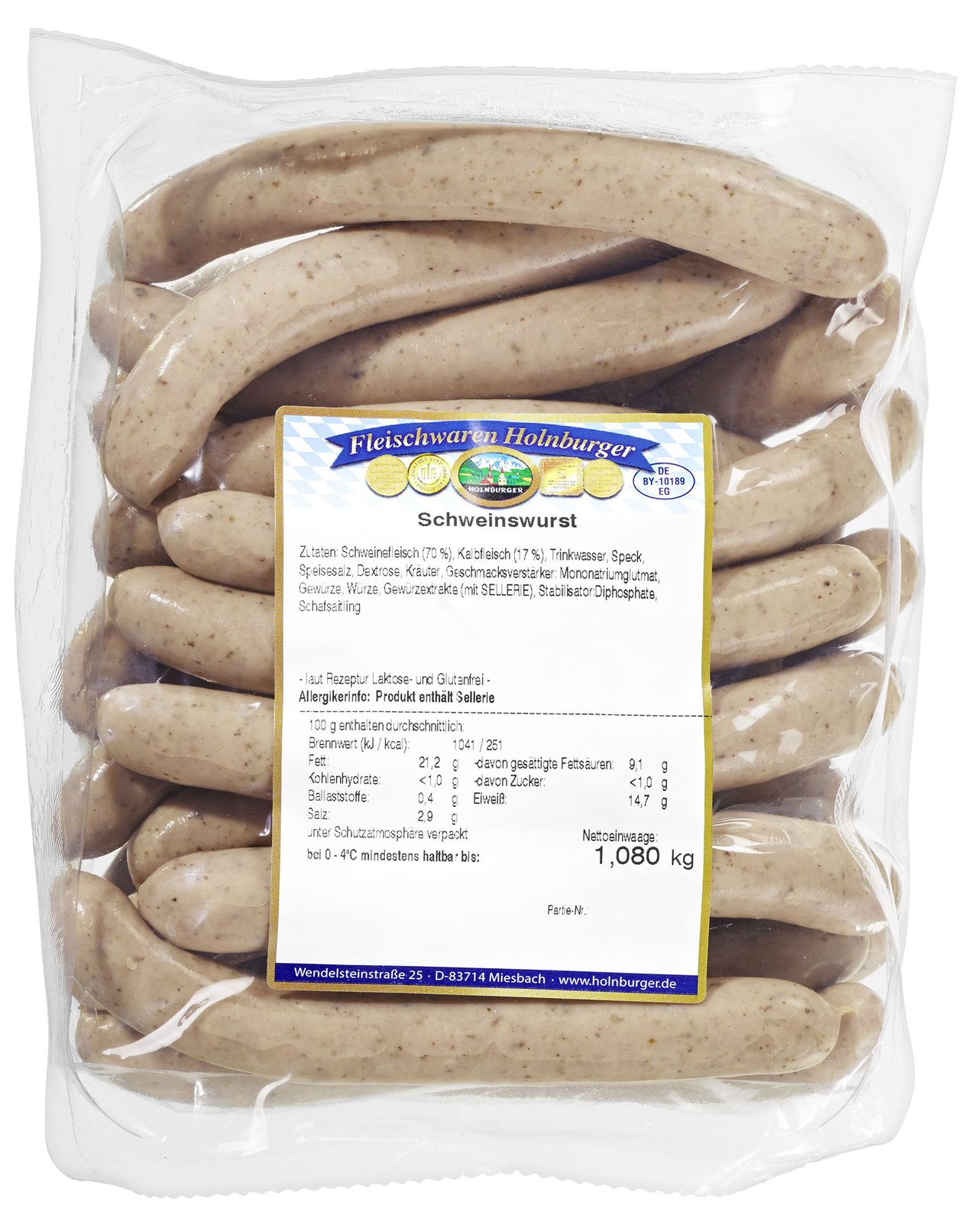 Holnburger Schweinswurst Aroma ca. 1 kg - je kg