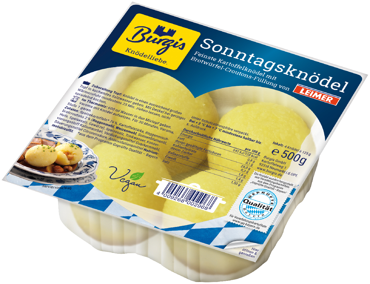 Burgis Sonntagsknödel gefüllt - 500 g Packung