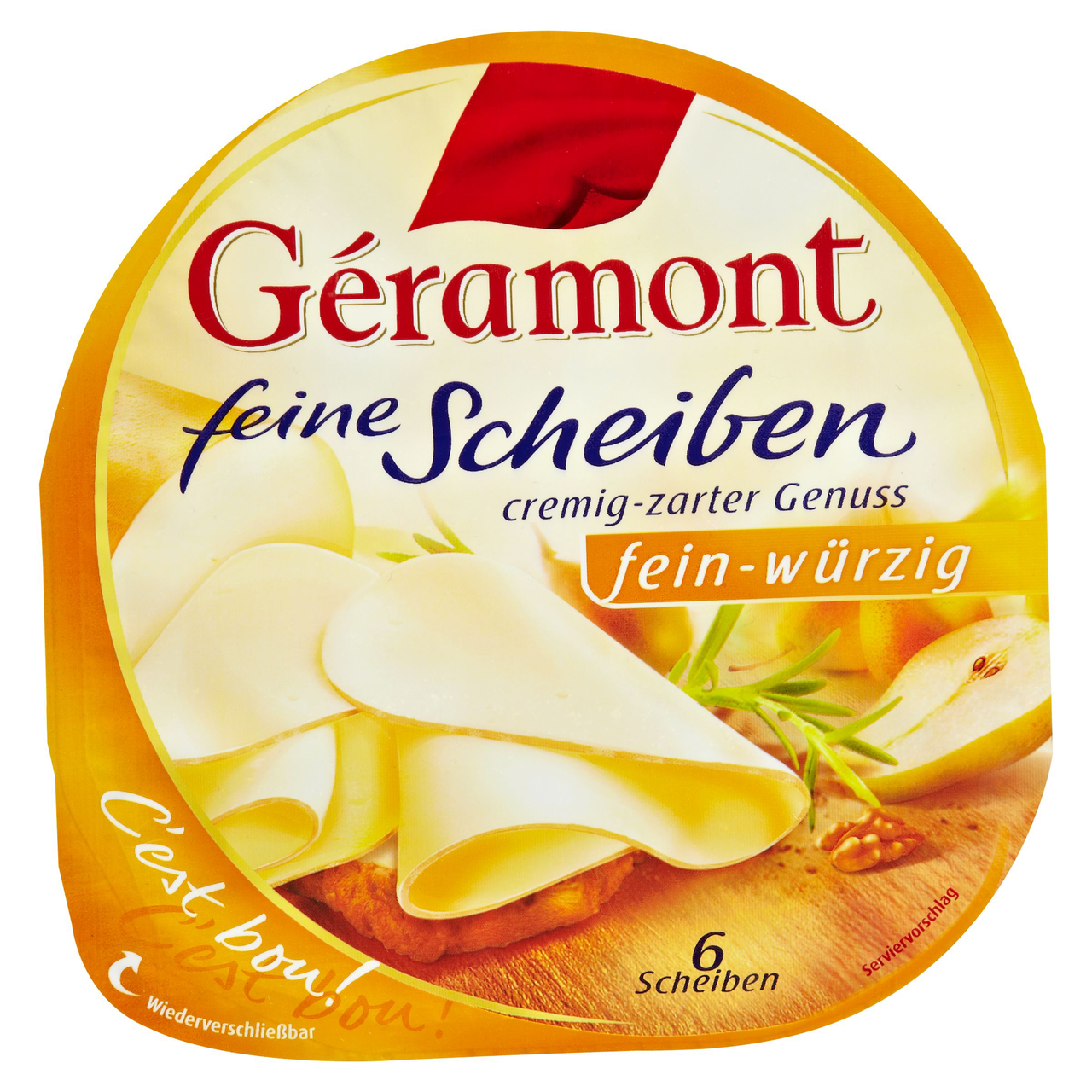 Géramont Weichkäsescheiben fein würzig 60 % Fett 130 g