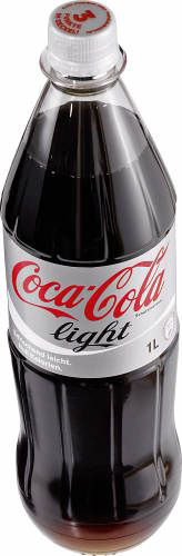 Coca-Cola Light mit Koffein, ohne Zucker - 1 l Flasche