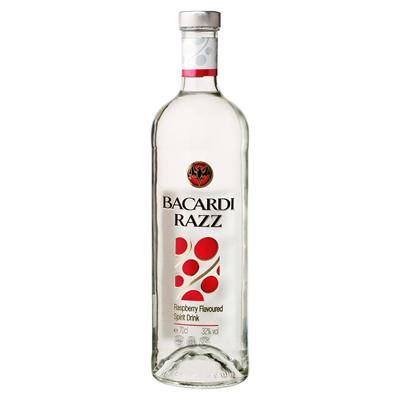 Bacardi Razz Raspberry 32 Vol Weisser Bacardi Rum Mit Himbeergeschmack 78 X 0 7 L Flaschen Metro