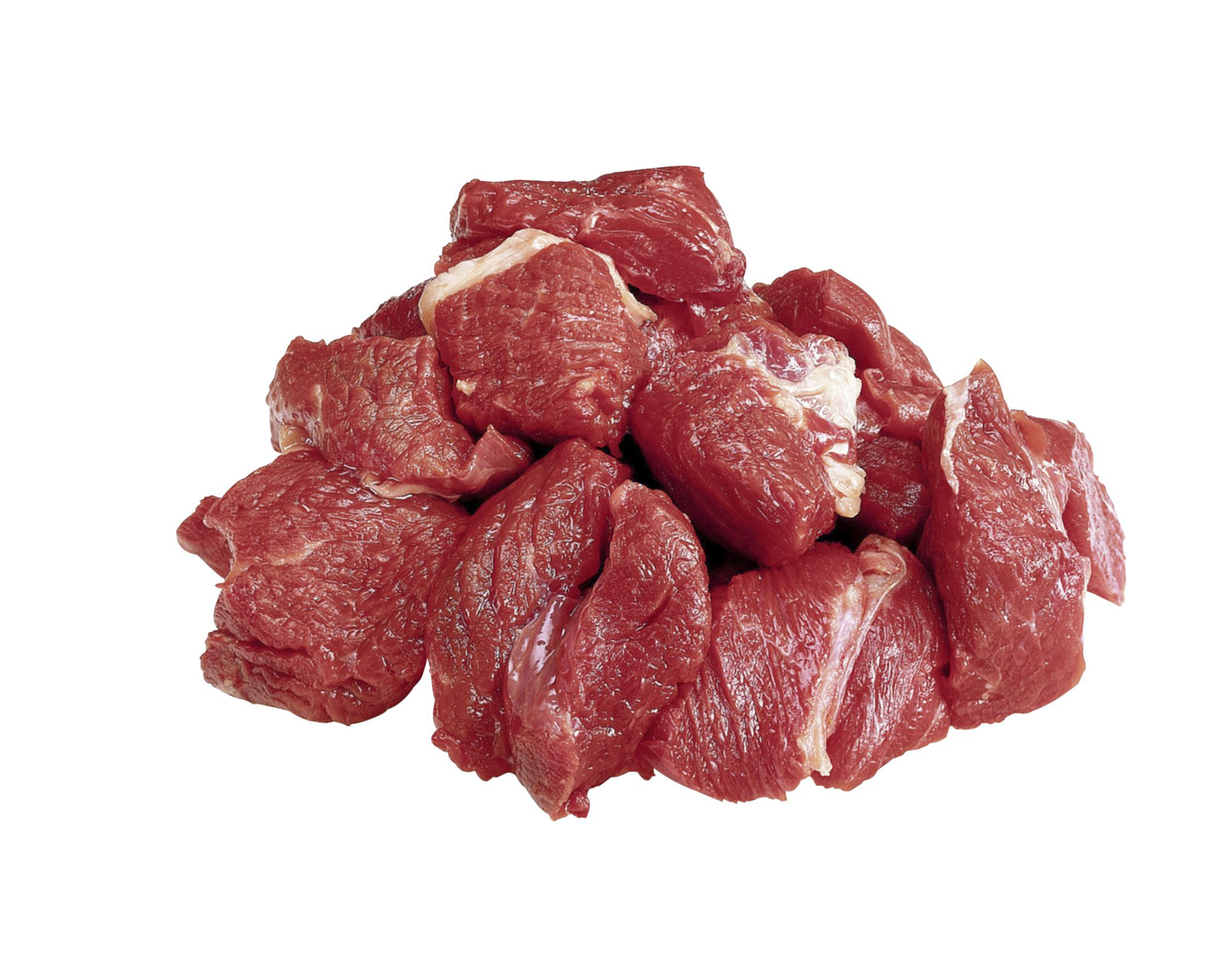 Jungbullen Gulasch aus dem Hinterviertel, vak.-verpackt ca, 2 kg Packung