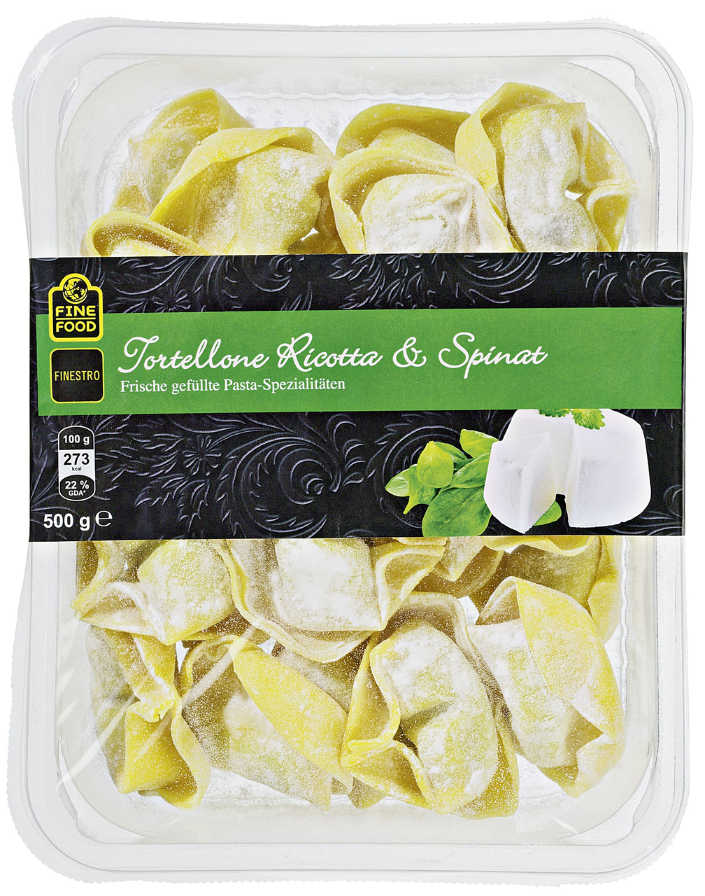 Tressini Tortellone mit Ricotta-Spinatfüllung - 1 x 500 g Packung