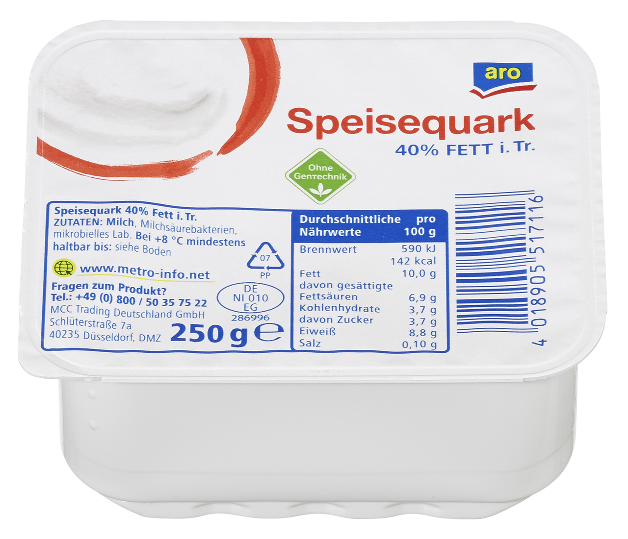 aro Speisequark 40 % Fett 250 g Becher