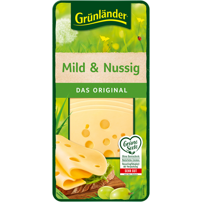 Grünländer Schnittkäsescheiben mild & nussig - 500 g Packung | METRO
